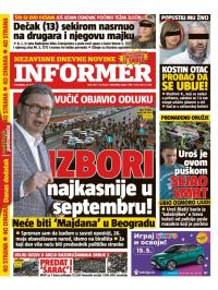 Informer - broj 3367, 15. maj 2023.