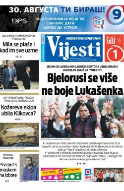Vijesti - broj 8040, 26. avg 2020.