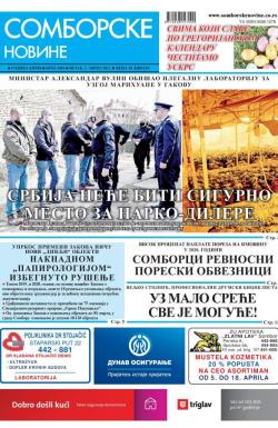 Somborske novine - broj 3484, 2. apr 2021.