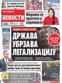 Večernje novosti - broj 3356, 6. sep 2019.