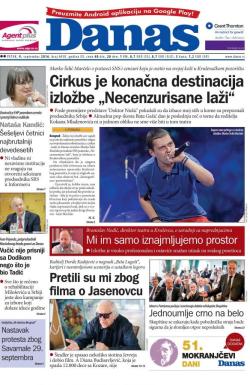 Danas - broj 6920, 9. sep 2016.
