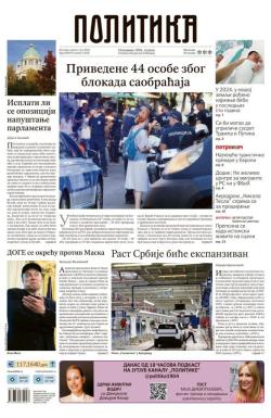 Politika - broj 40076, 2. jul 2025.