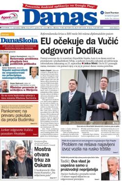 Danas - broj 6912, 1. sep 2016.