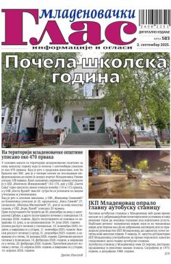 Mladenovački Glas - broj 583, 2. sep 2025.