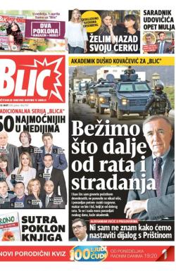 Blic - broj 7587, 30. mar 2018.