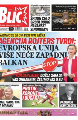 Blic - broj 8833, 30. sep 2021.