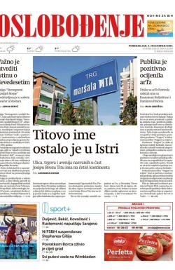 Oslobođenje - broj 25360, 3. jul 2017.