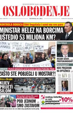 Oslobođenje - broj 24.191, 10. apr 2014.