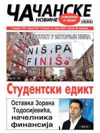 Čačanske novine - broj 926, 4. mar 2025.