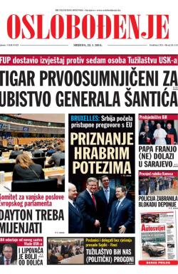 Oslobođenje - broj 24.113, 22. jan 2014.