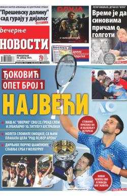 Večernje novosti - broj 4564, 30. jan 2023.