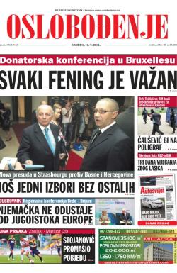 Oslobođenje - broj 24.288, 16. jul 2014.