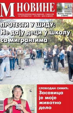 M Novine, Sr. Mitrovica - broj 822, 20. sep 2017.