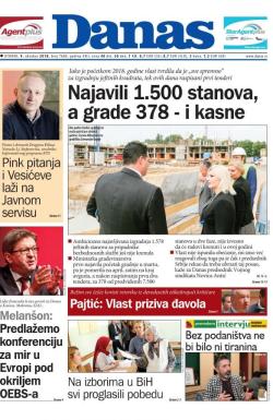 Danas - broj 7680, 9. okt 2018.