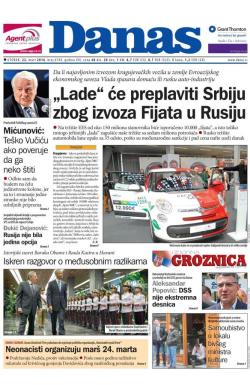 Danas - broj 6749, 22. mar 2016.
