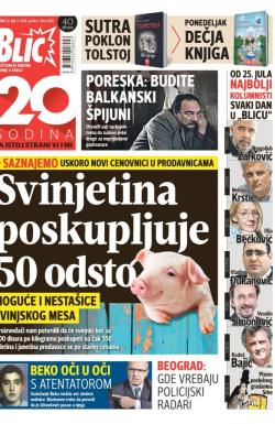 Blic - broj 6982, 22. jul 2016.
