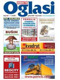 Novosti oglasi - broj 1687, 1. sep 2021.