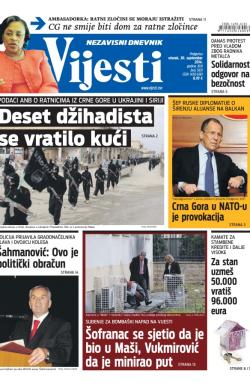 Vijesti - broj 5931, 30. sep 2014.
