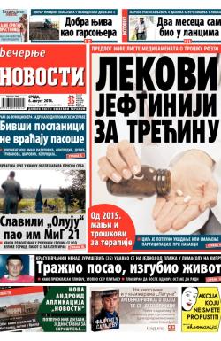 Večernje novosti - broj 1249, 6. avg 2014.
