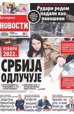 Večernje novosti - broj 4270, 3. apr 2022.