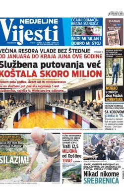 Vijesti - broj 6211, 12. jul 2015.