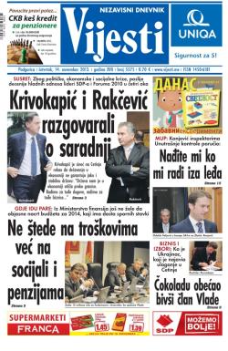 Vijesti - broj 5575, 14. nov 2013.