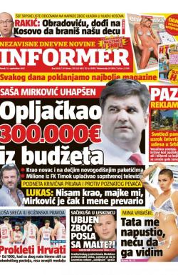 Informer - broj 1638, 12. sep 2017.