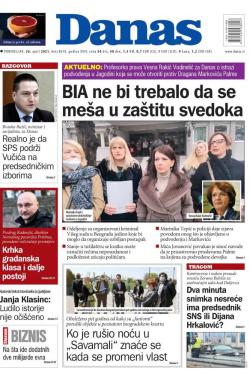 Danas - broj 8610, 26. apr 2021.
