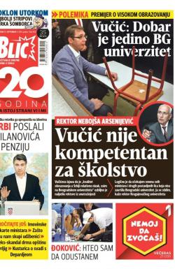 Blic - broj 7035, 13. sep 2016.