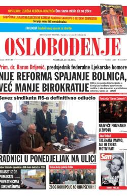 Oslobođenje - broj 24.817, 27. dec 2015.