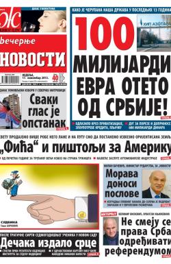 Večernje novosti - broj 1094, 17. nov 2013.