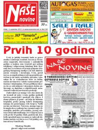 Naše novine, Temerin - broj 220, 6. sep 2013.