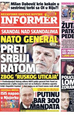 Informer - broj 1337, 19. sep 2016.