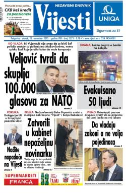 Vijesti - broj 5573, 12. nov 2013.