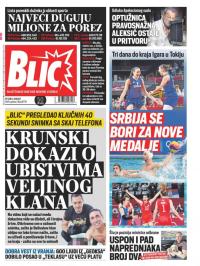 Blic - broj 8778, 6. avg 2021.