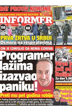 Informer - broj 2408, 21. mar 2020.