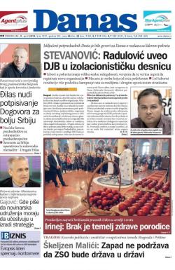 Danas - broj 7497, 9. apr 2018.