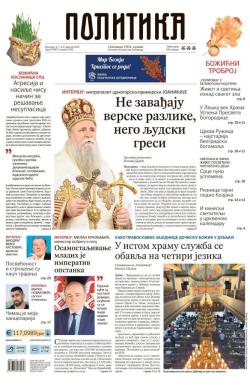 Politika - broj 39907, 6. jan 2025.