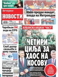 Večernje novosti - broj 3739, 9. okt 2020.