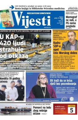 Vijesti - broj 6314, 23. okt 2015.