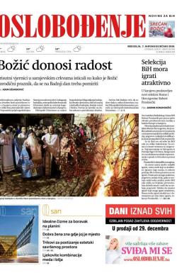 Oslobođenje - broj 25544, 7. jan 2018.