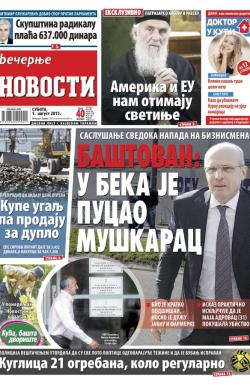 Večernje novosti - broj 1606, 1. avg 2015.