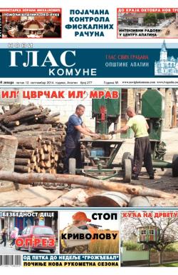 Novi glas komune, Apatin - broj 278, 12. sep 2014.
