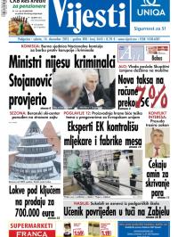 Vijesti - broj 5645, 14. dec 2013.