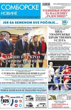 Somborske novine - broj 3421, 17. jan 2020.