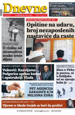 Dnevne novine - broj 3180, 20. dec 2021.