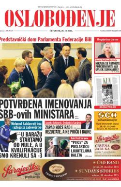 Oslobođenje - broj 24.758, 29. okt 2015.