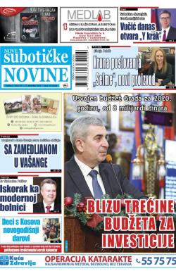 Nove Subotičke novine - broj 147, 27. dec 2019.