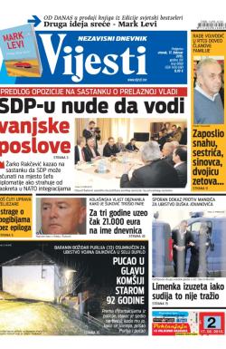 Vijesti - broj 6068, 17. feb 2015.