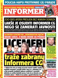 Informer CG - broj 762, 1. nov 2014.